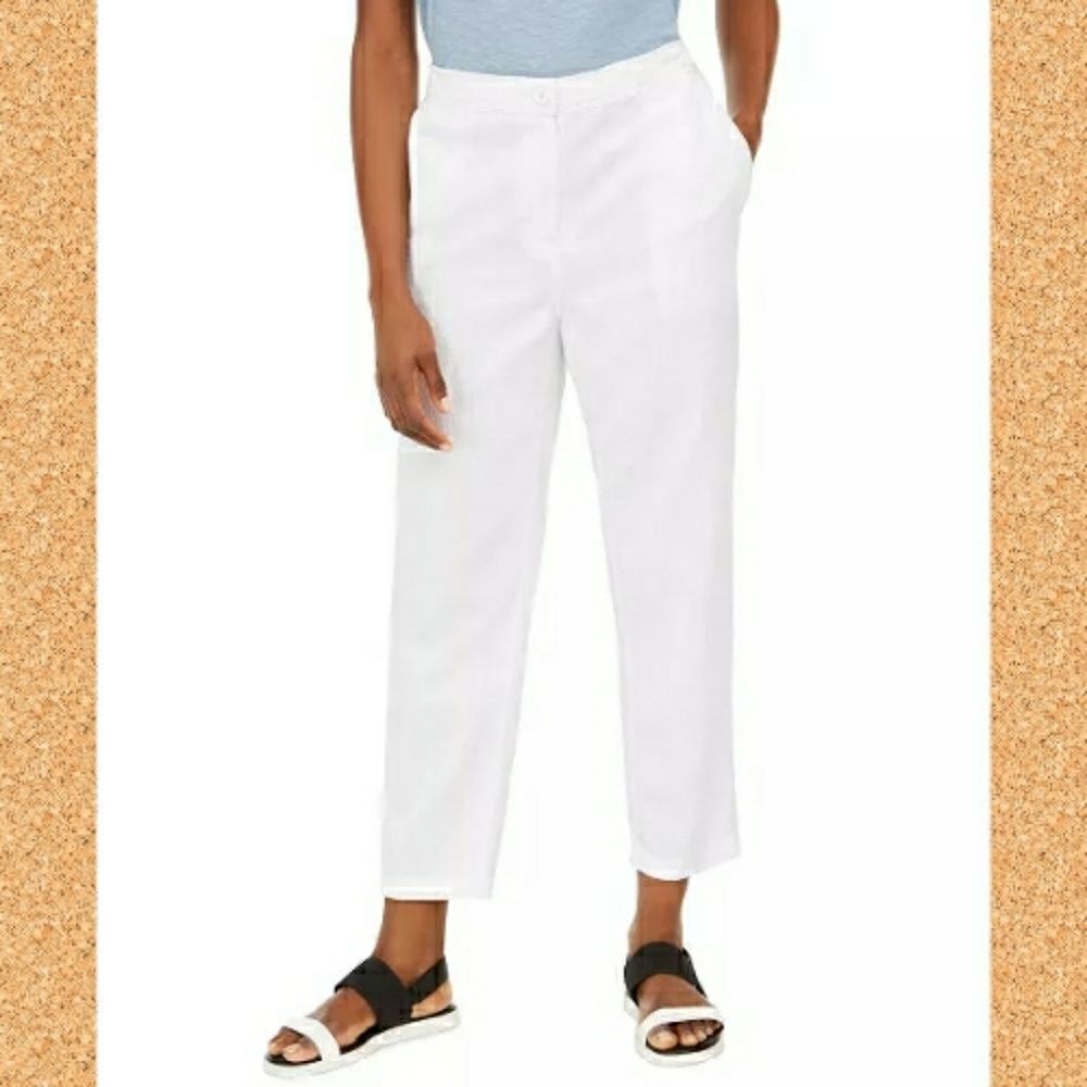 Eileen Fisher Organic Cotton Ankle Pants Size M